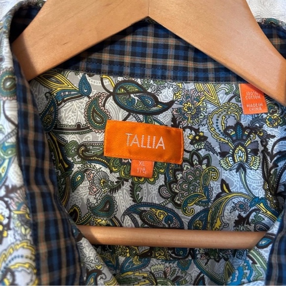 Tallia Paisley Men’s XL 17 ½ Neck - Picture 2 of 3